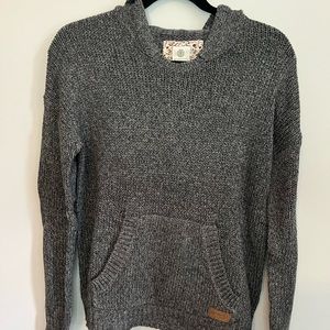 Grey Knit Sweater/Hoodie - Small